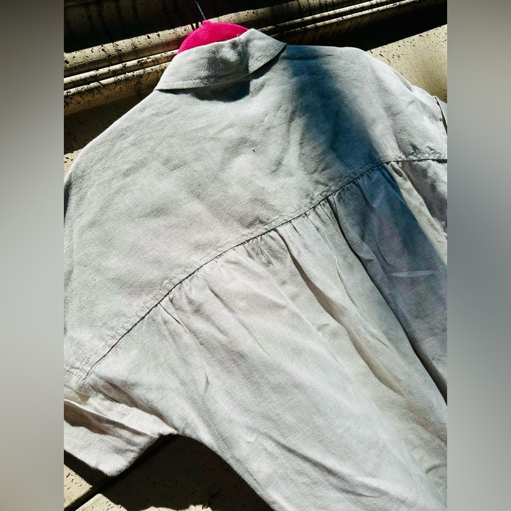 J.Crew ✨Relaxed Fit Linen Shirtdress ✨ 100% Linen ✨Flax ✨ Size Small - Picture 8 of 17